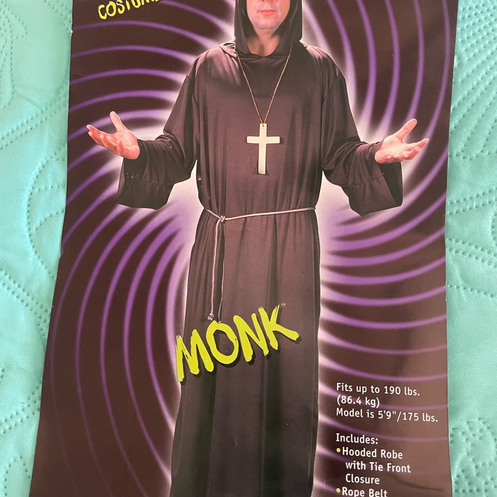 MEN’s Monk Costume with Hood - Dark Brown